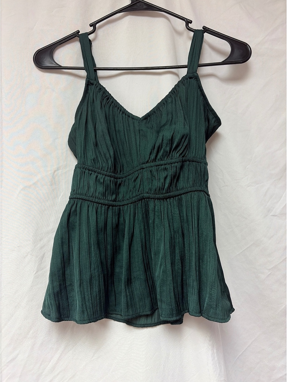 Old Navy Women's Dark Green Sleeveless Peplum Top XS